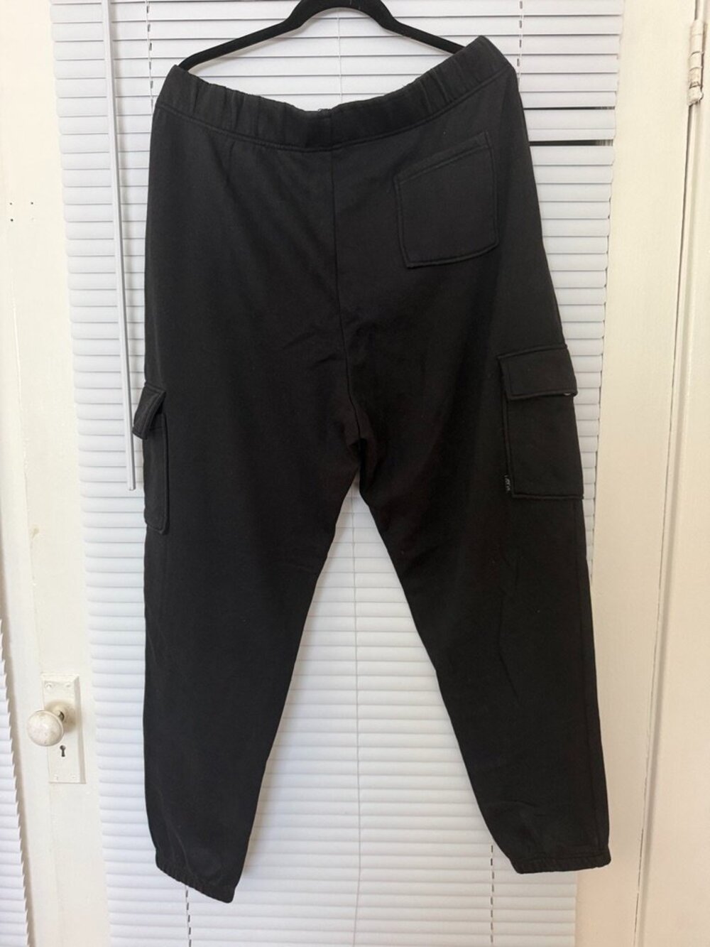 Girrlscout The I'm Tired Cargo Sweatpants Washed Black Size XL (MISSING ELASTIC)